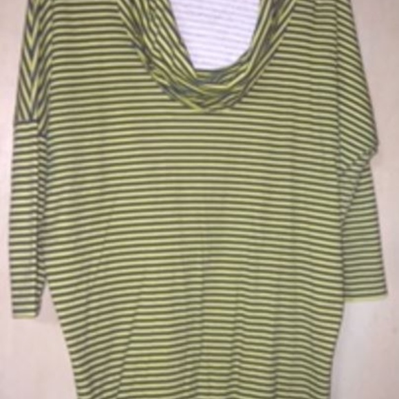 Lux Women’s Lime Green & Blue Tunic Top Large - Picture 1 of 7